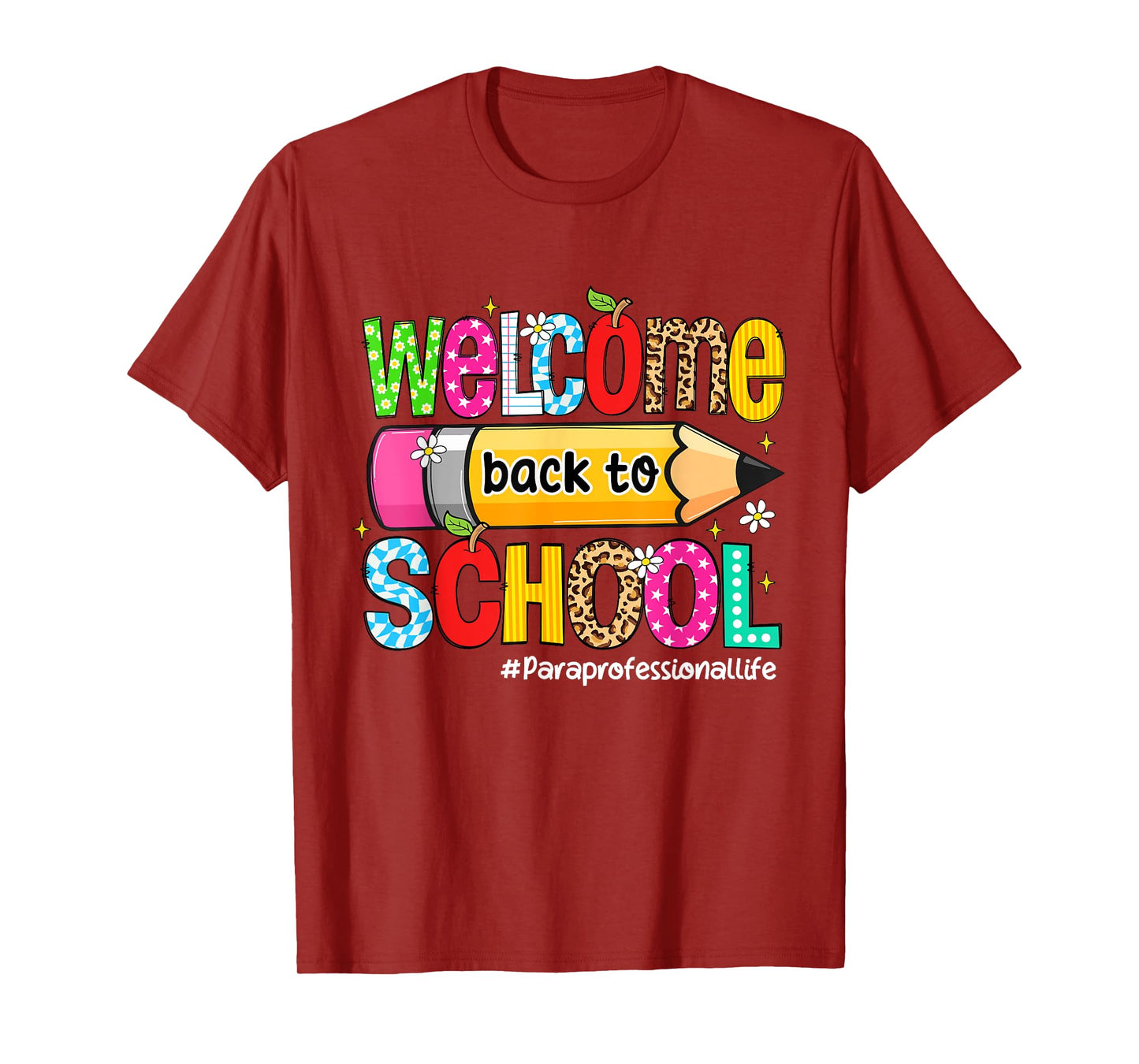 Welcome Back To School Paraprofessional Life Leopard T-Shirt