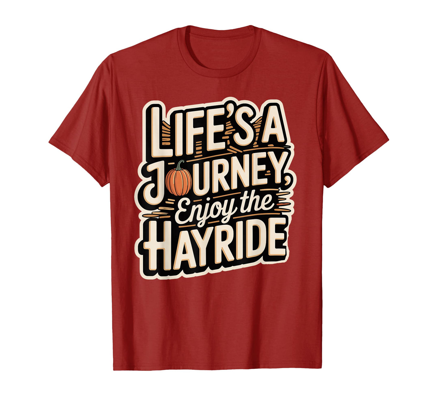 Hayride Scenic Autumn Pumpkin Ride Maze Event T-Shirt