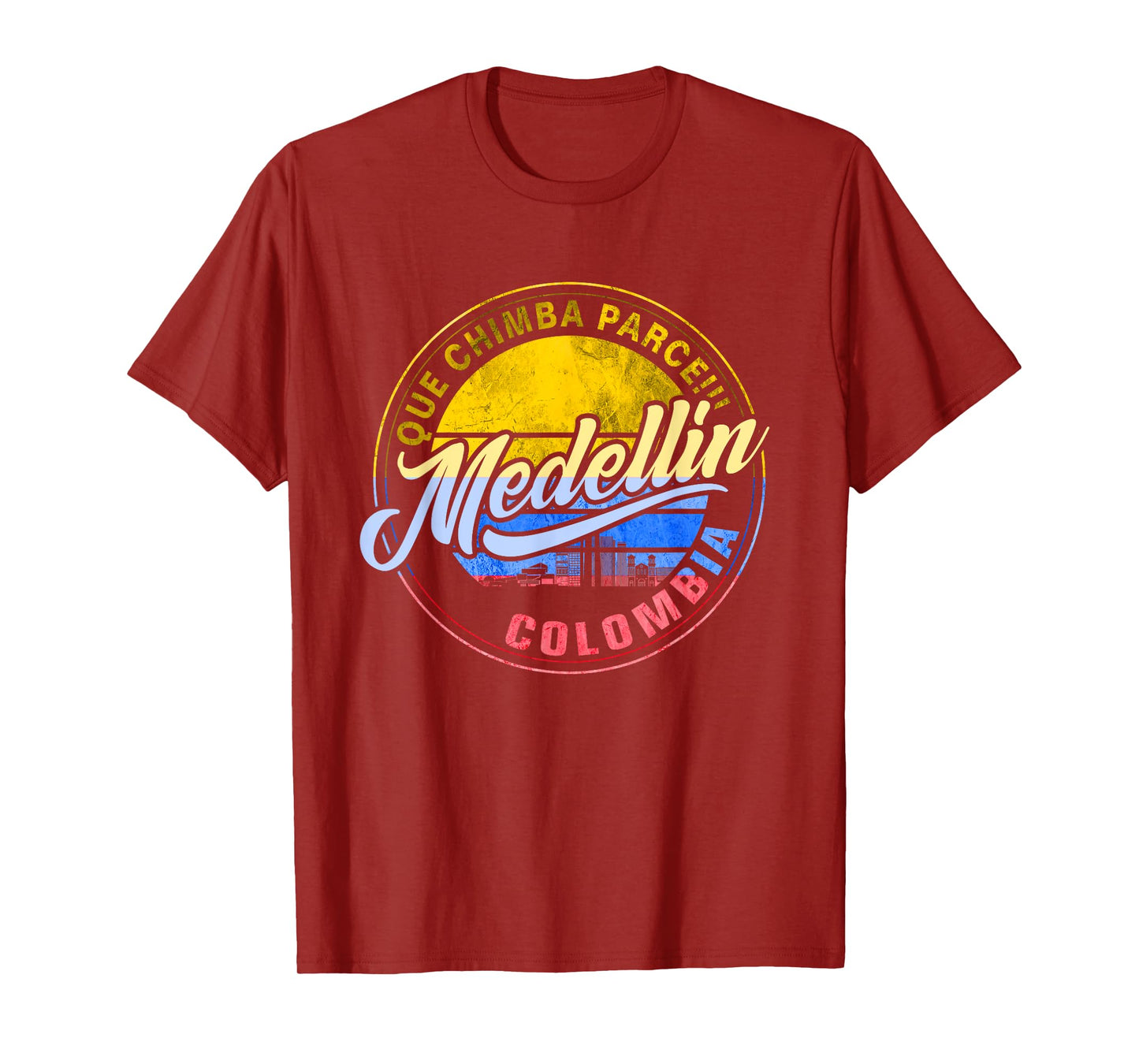 Que Chimba Parce Medellin Colombia Flag Medallo T-Shirt
