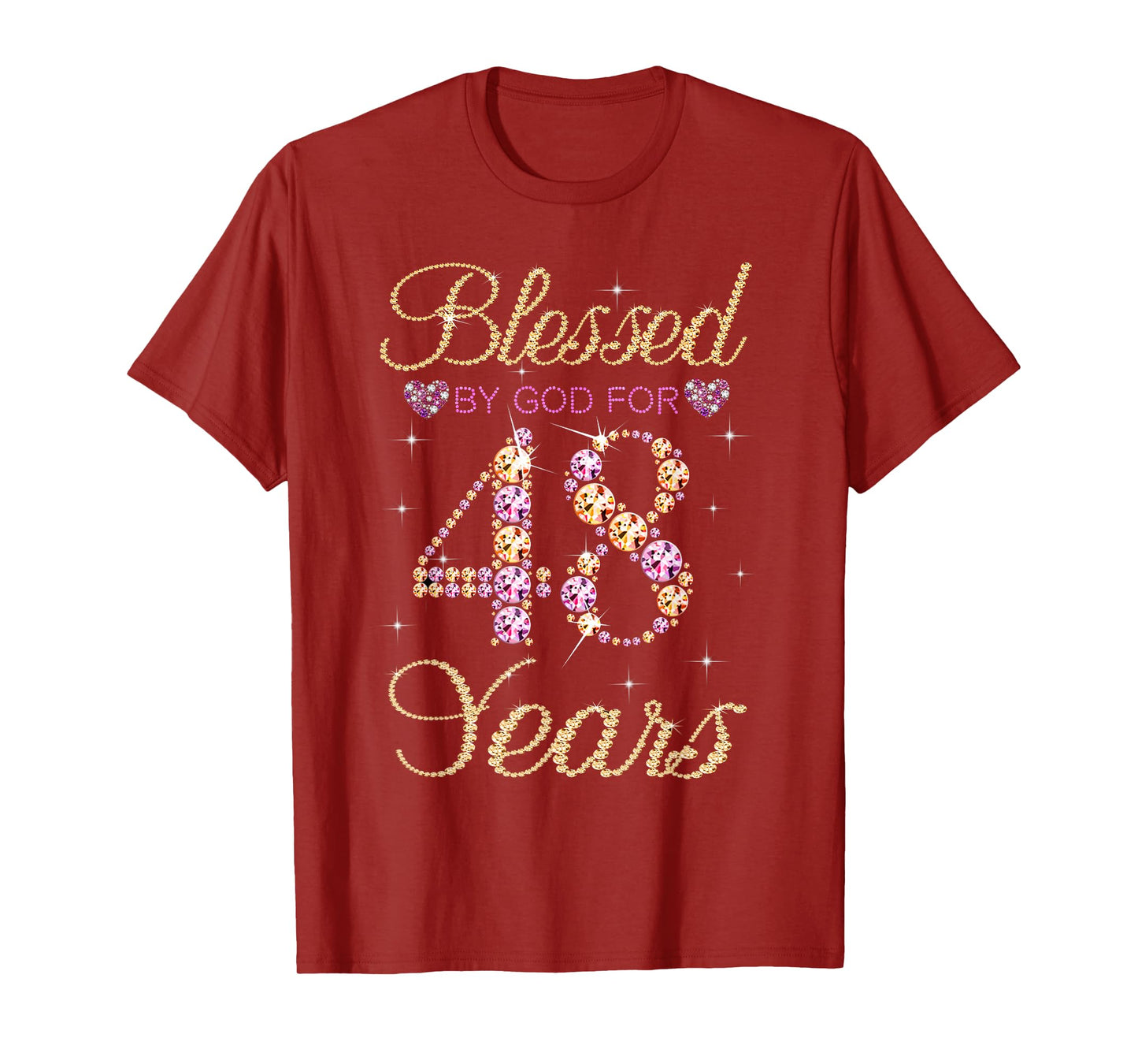 Blessed By God For 48 Years Funny 48th Birthday Women T-Shirt