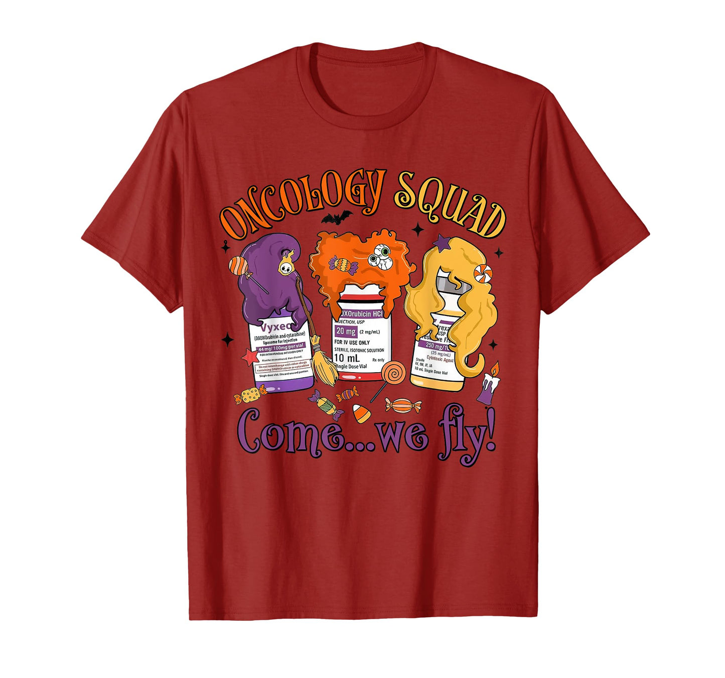 Oncology Nurse Halloween, Pediatric Oncology,Oncology Squad T-Shirt