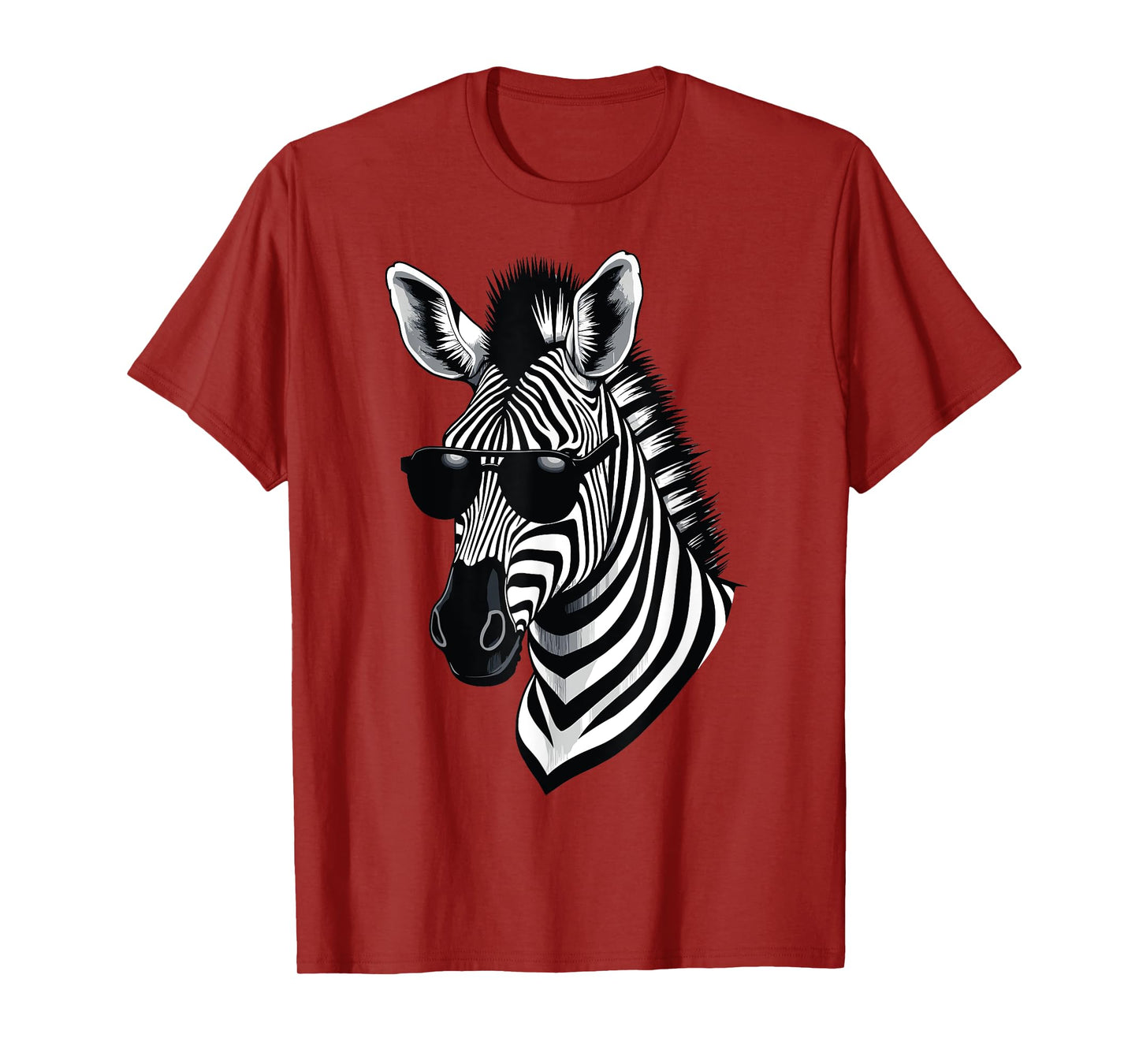 Zebra Sunglasses Funny Wildlife Zebra Graphic T-Shirt