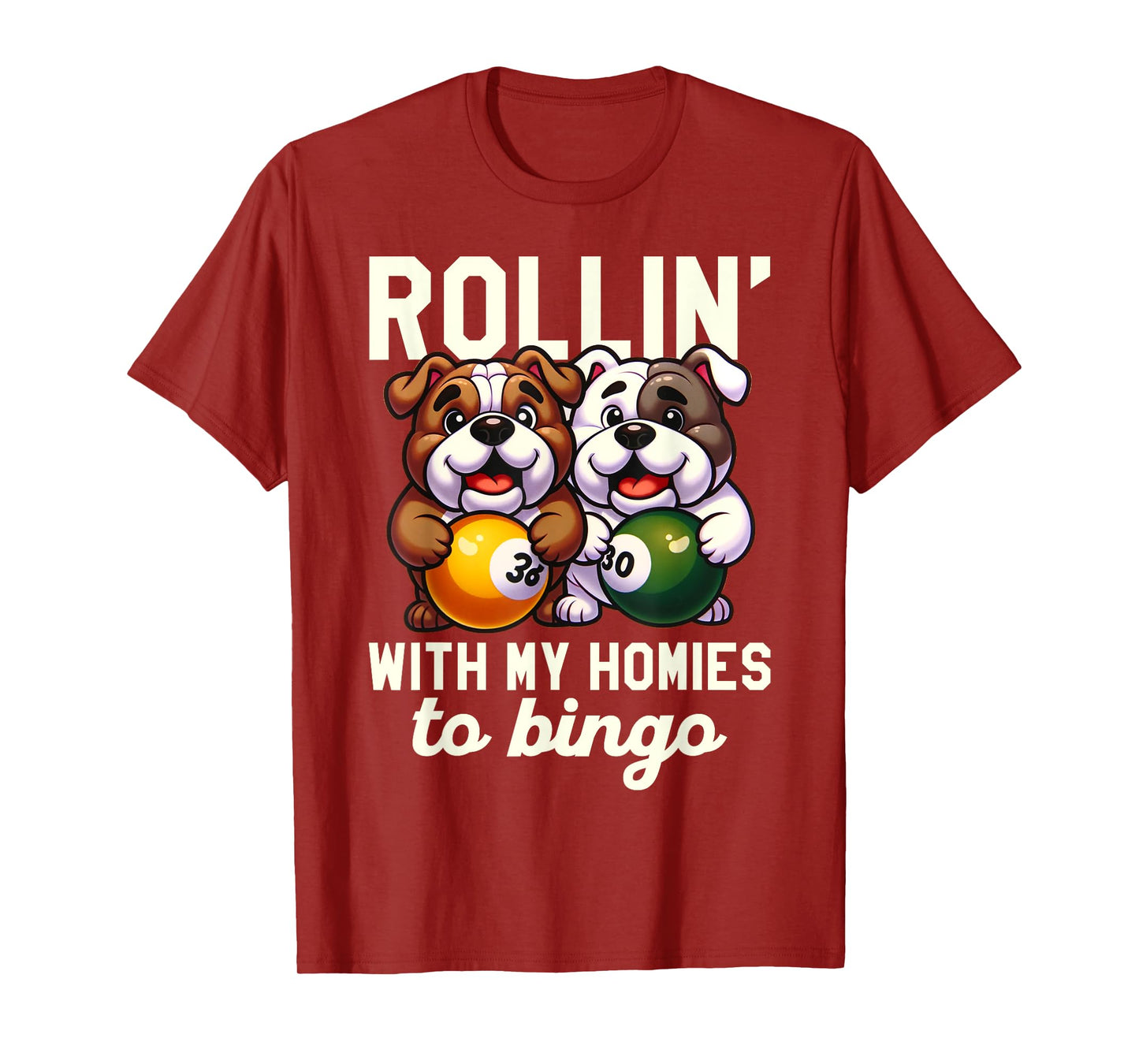 Funny Bingo Game Rollin' To Bingo Design T-Shirt