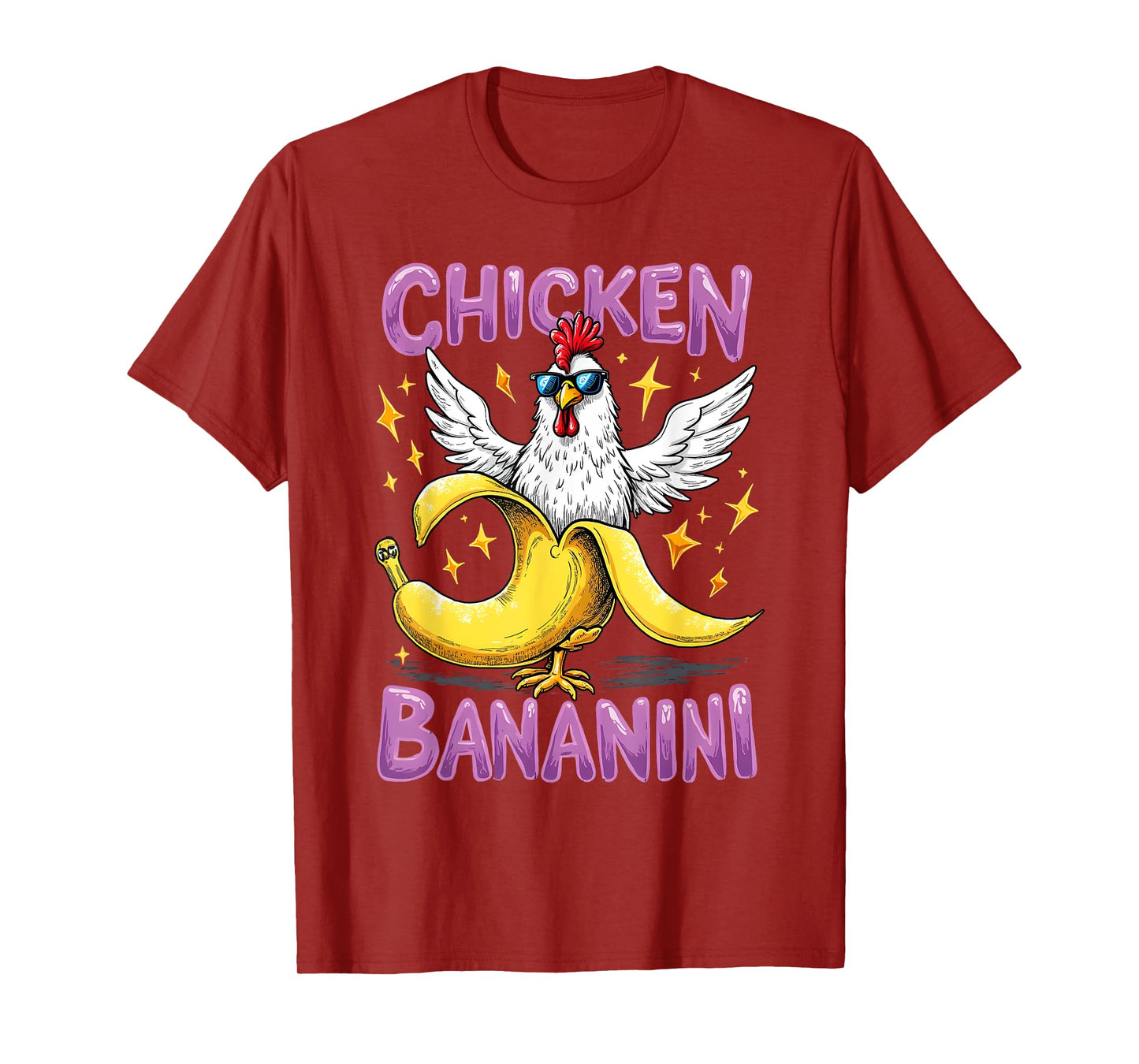 Chicken Bananini Funny Banana Chicken Cool Farm Animal Art T-Shirt