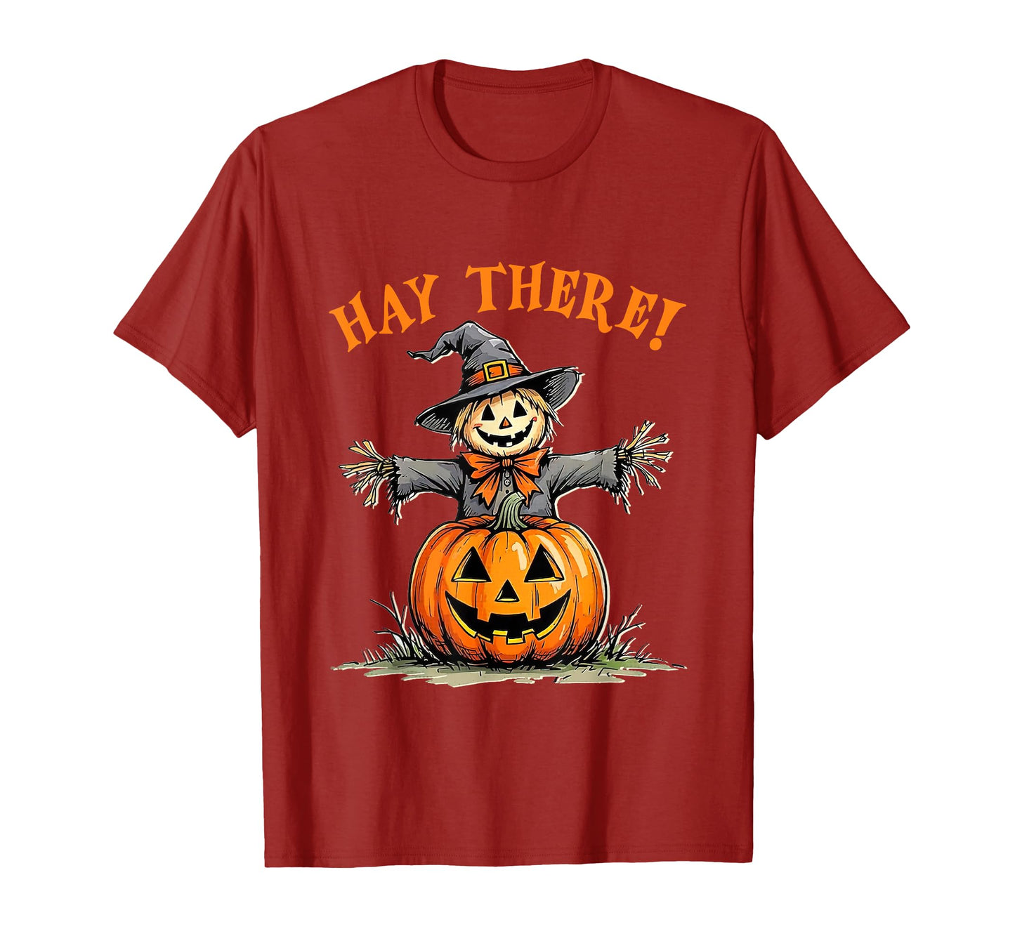 Funny Scarecrow Hay There Fall Halloween Saying T-Shirt