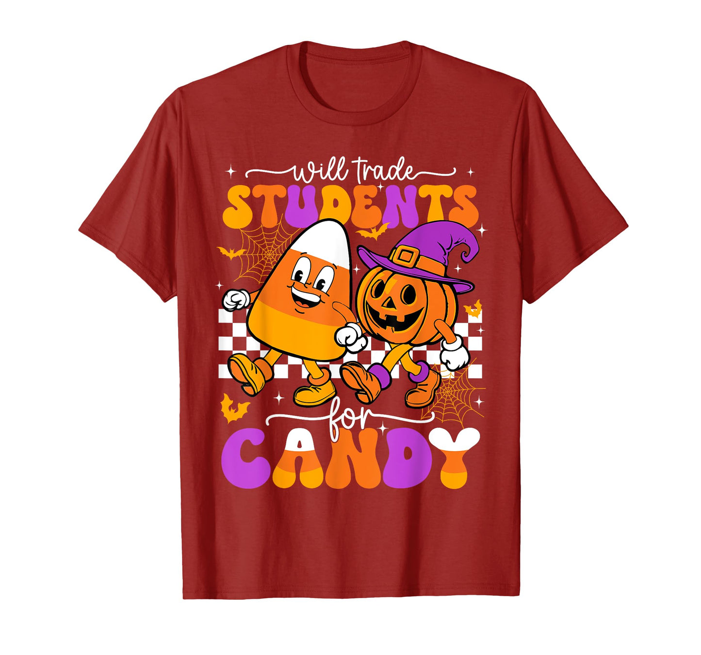 Will Trade Students For Candy Funny Teacher Halloween T-Shirt