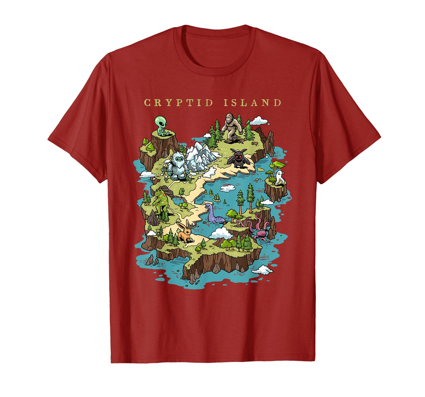 Cryptid Shirt Bigfoot Loch Ness Monster Mothman Jersey Devil T-Shirt