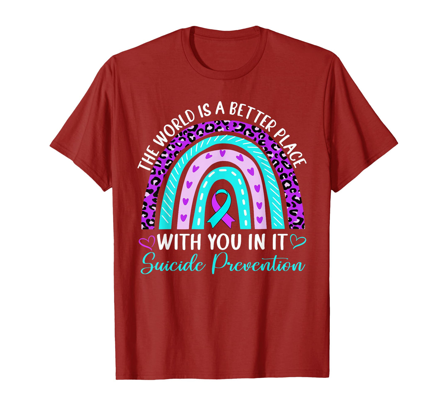 Vintage Rainbow Suicide Prevention Awareness Men Women T-Shirt