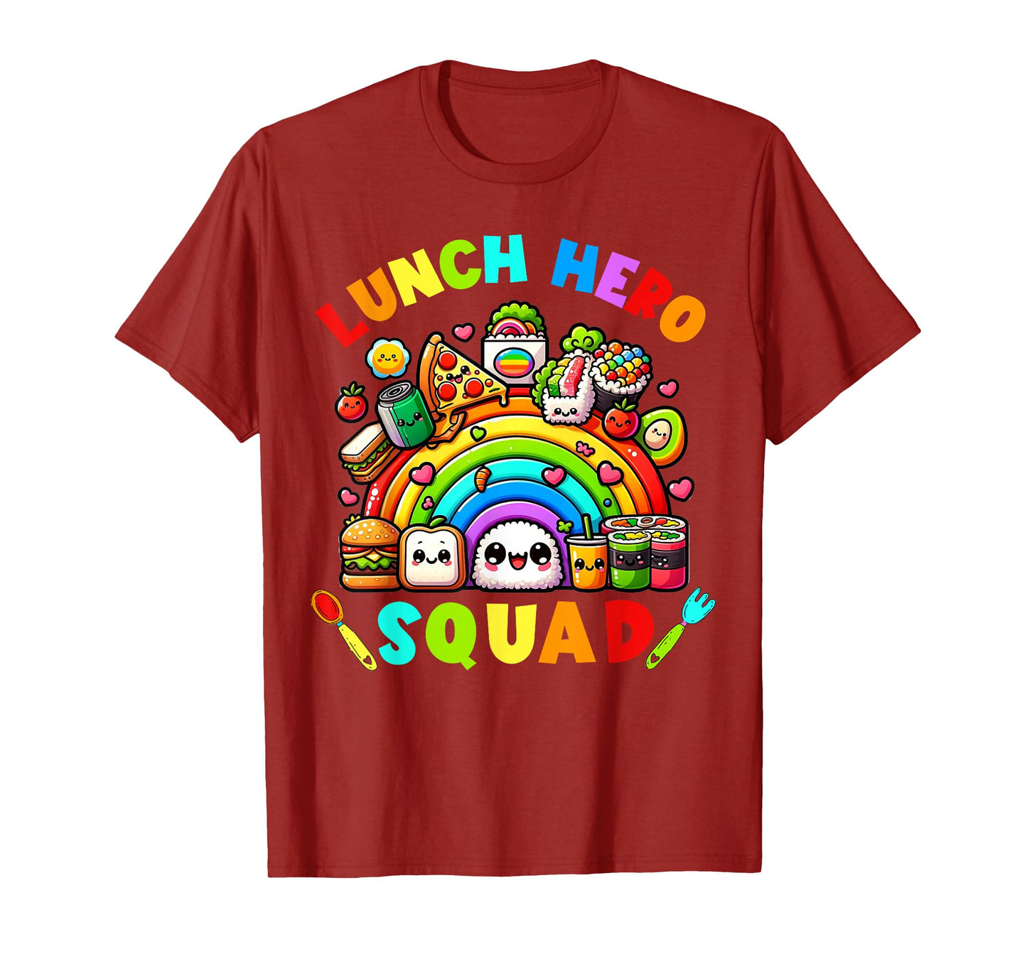 School Lunch Lady Squad a Food team Rainbow lunch hero squad T-Shirt