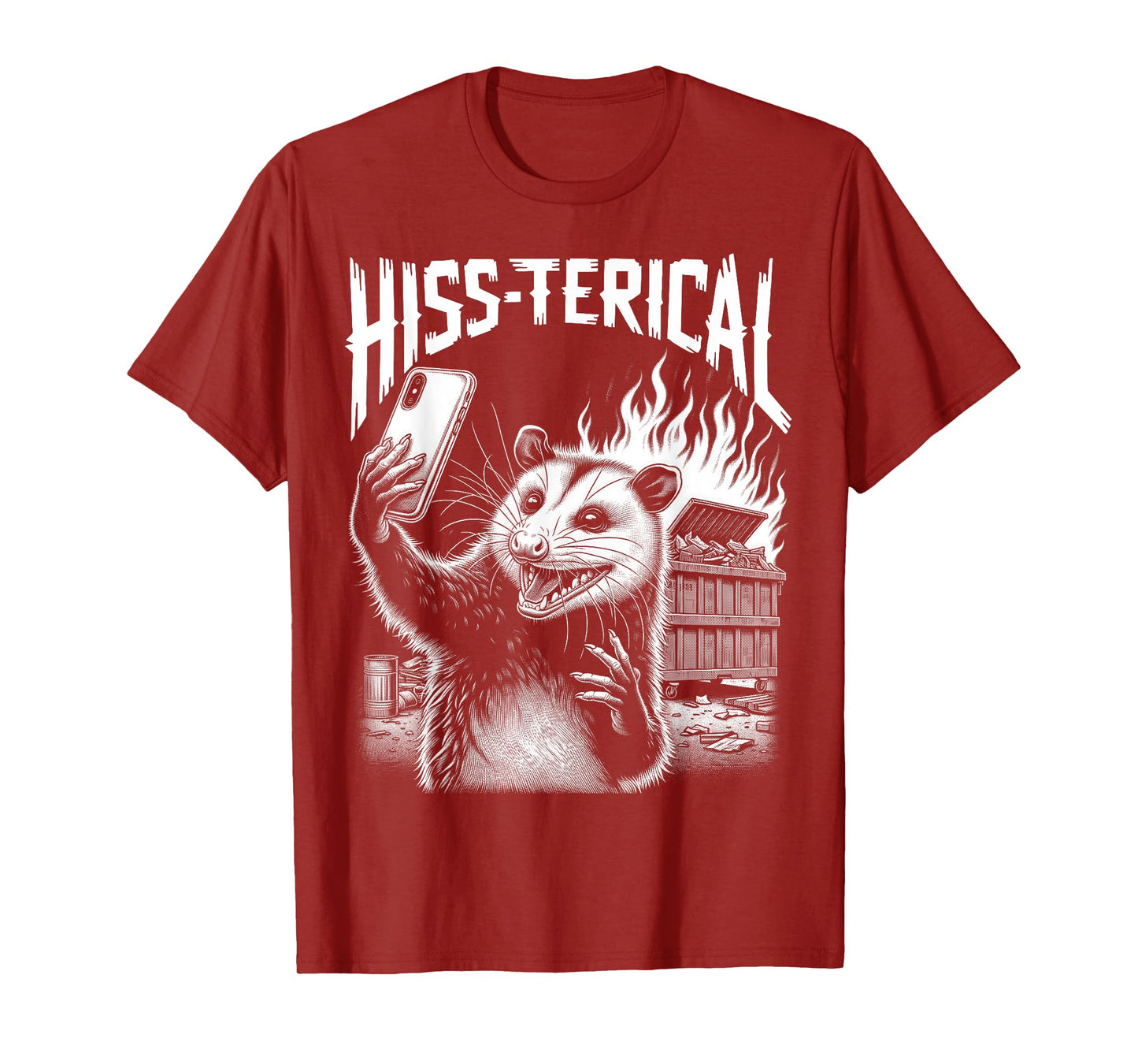 Opossum Funny Hiss-terical Selfie Meme Possum Graphic T-Shirt
