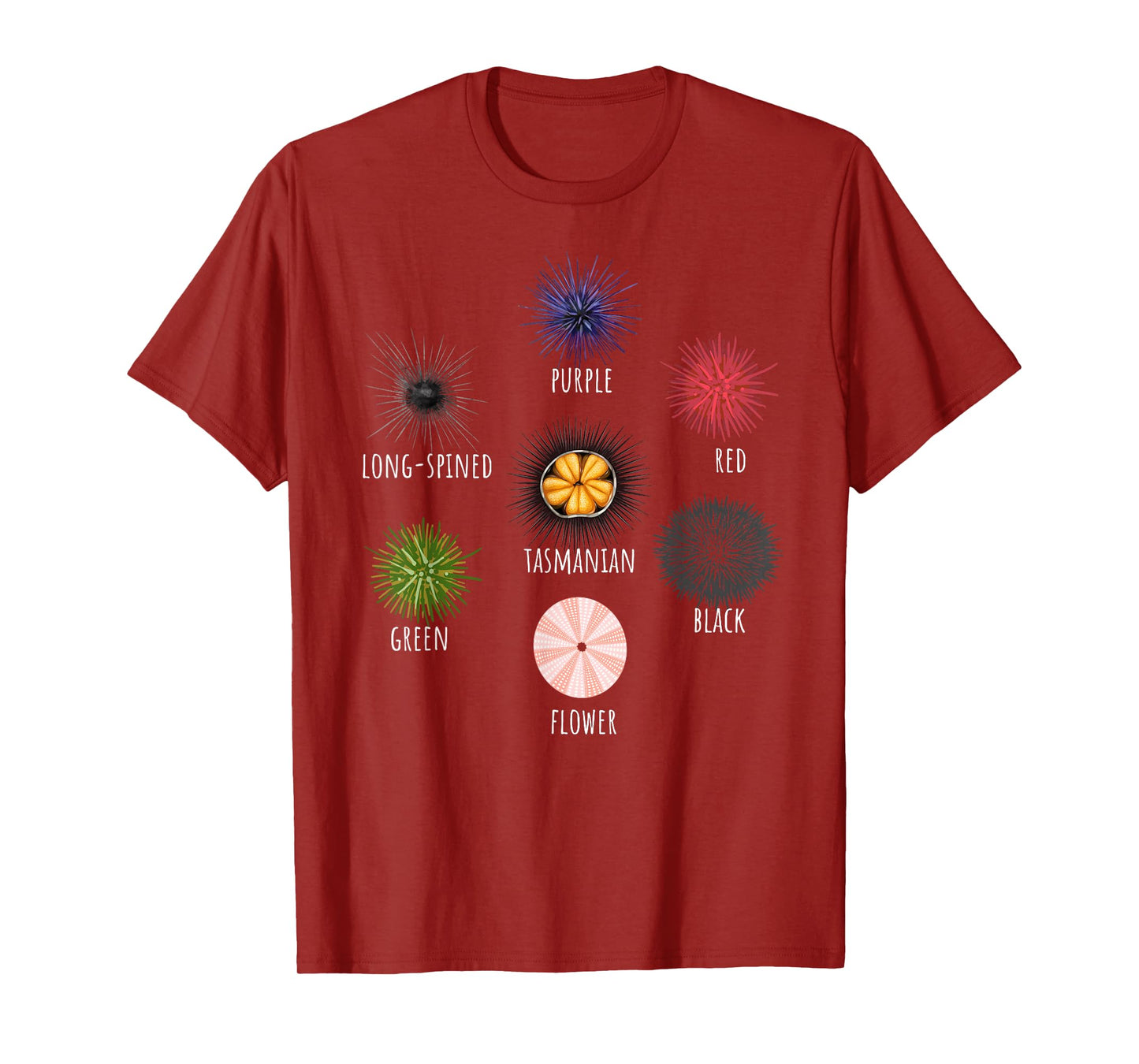 Type Of Sea Urchin Variants Sea Shell Beach Ocean Lovers T-Shirt