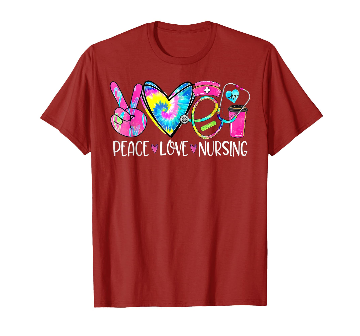 Peace Love Nursing Stethoscope Nurse Life Nurse Week 2024 T-Shirt