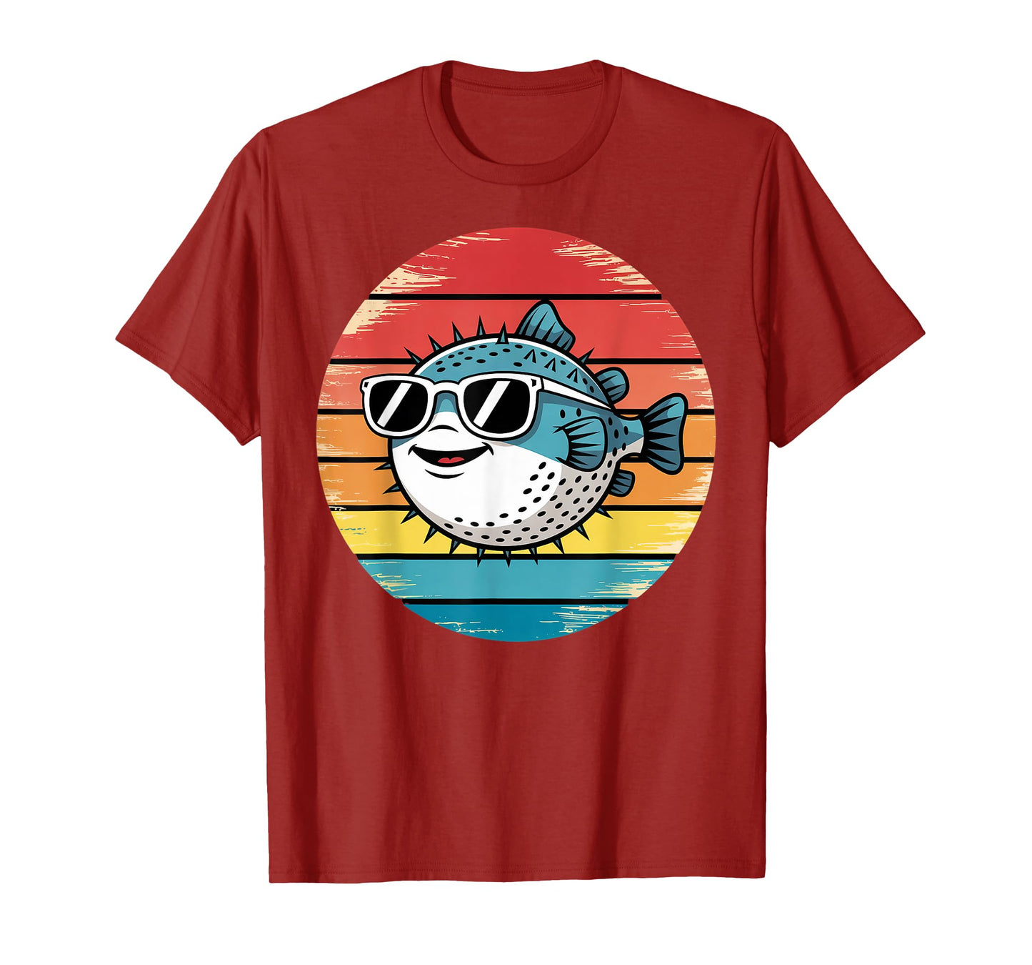 Vintage Pufferfish Fishing Fish Pufferfish T-Shirt