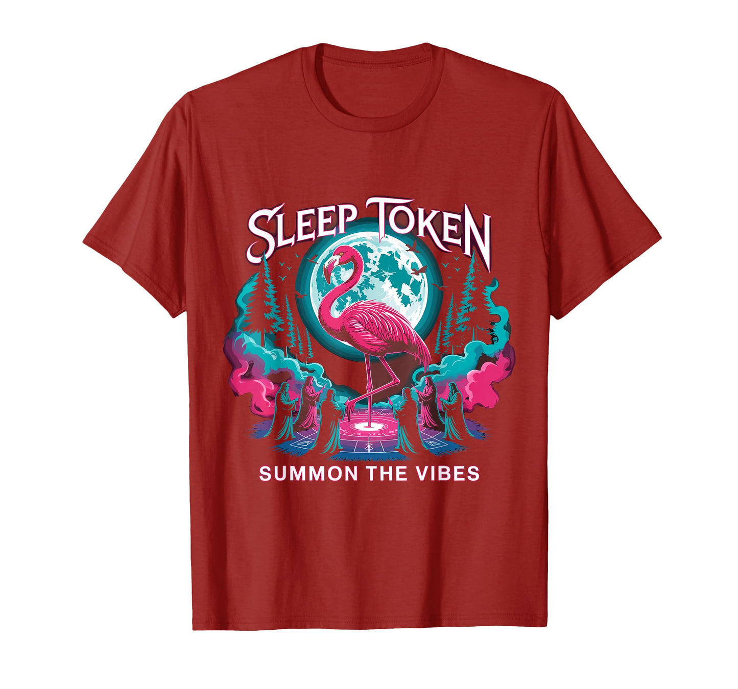 Flamingo Ritual Sleep Token Aesthetic Moon Vibe T-Shirt