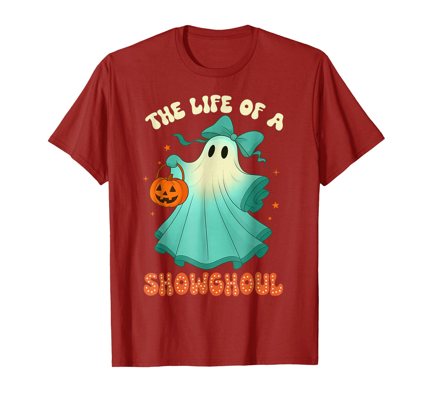 The Life of A Showghoul Retro Halloween Spooky Girls T-Shirt