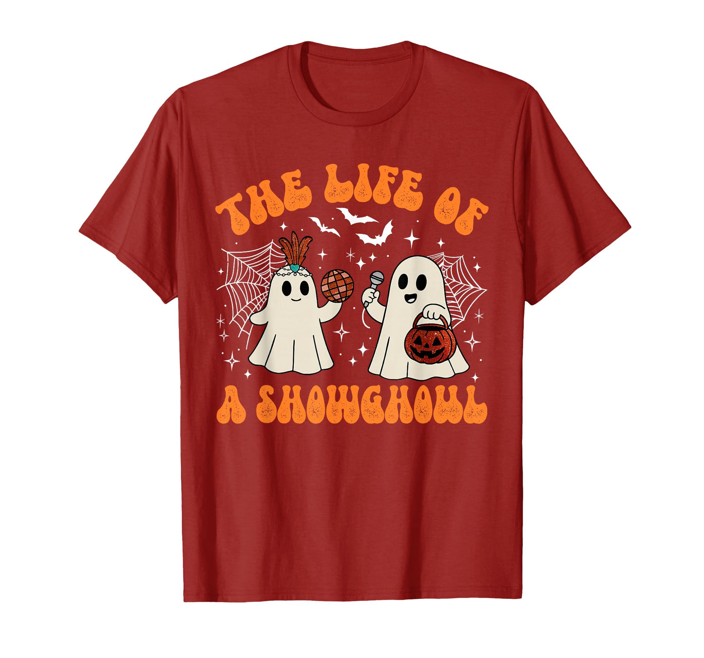 The Life of A Showghoul Cute Ghost Halloween Retro T-Shirt