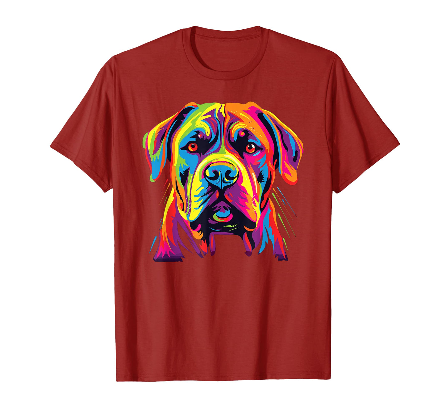 Watercolor Colorful Boerboel Dog Men Women Kids T-Shirt