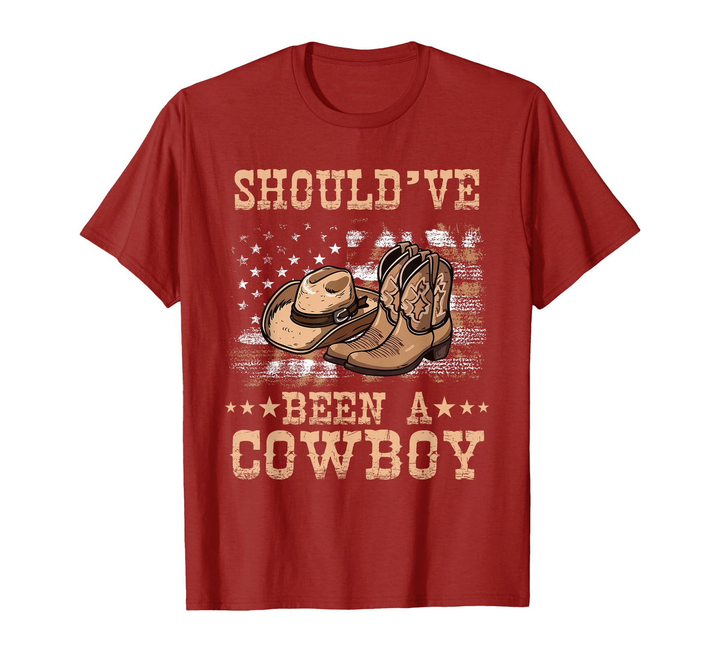 Vintage Should Have Been Cowboy Tee Hat Western Life country T-Shirt