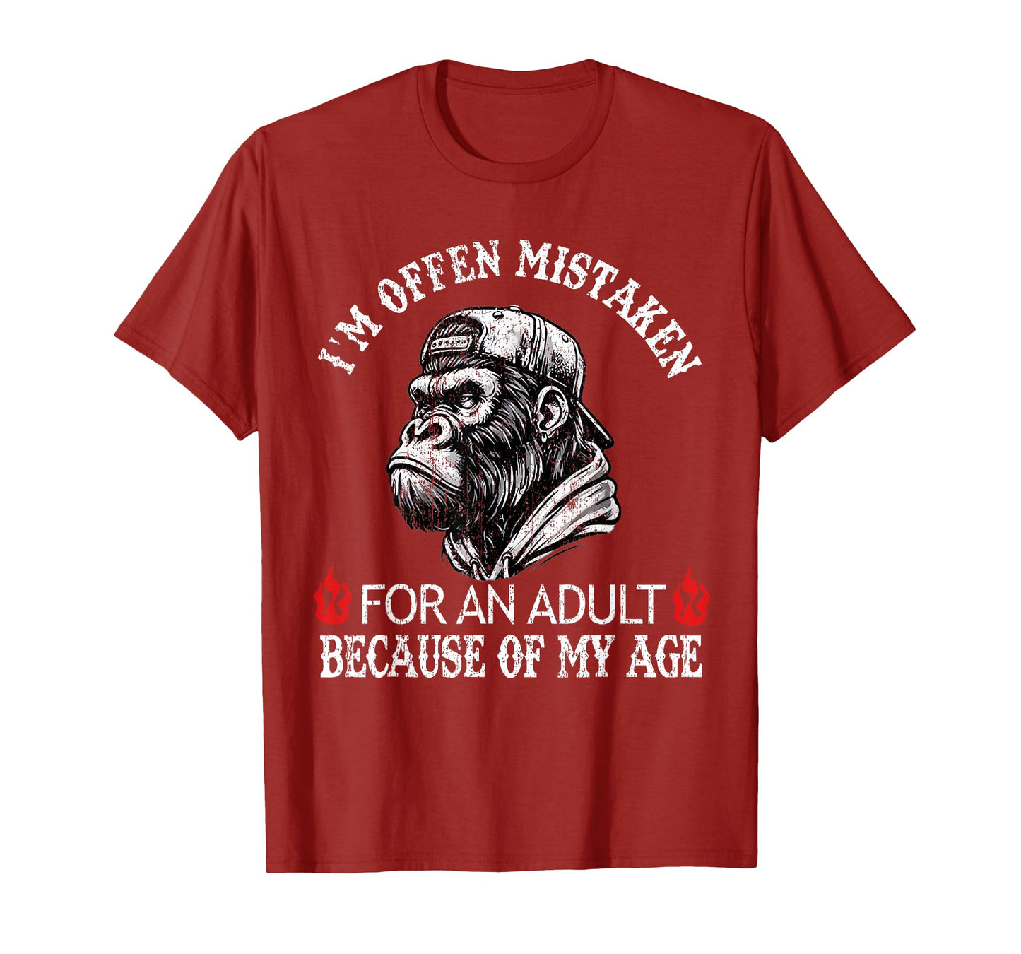 I'm Often Mistaken for an Adult Because of My Age Monkey T-Shirt