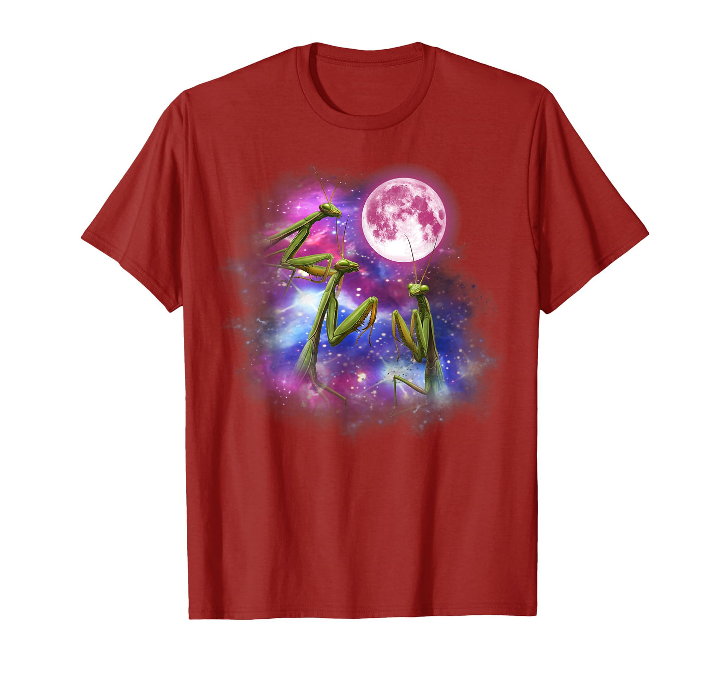 Praying mantis Howling At The Moon Wildlife colorful T-Shirt