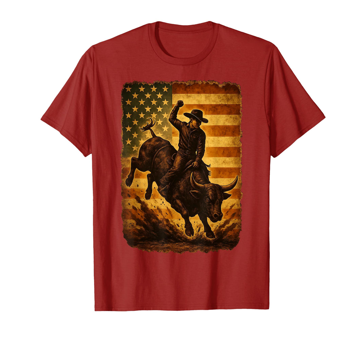 Rodeo Cowboy Bull Rider Western Rustic Gift Men Women Kid T-Shirt