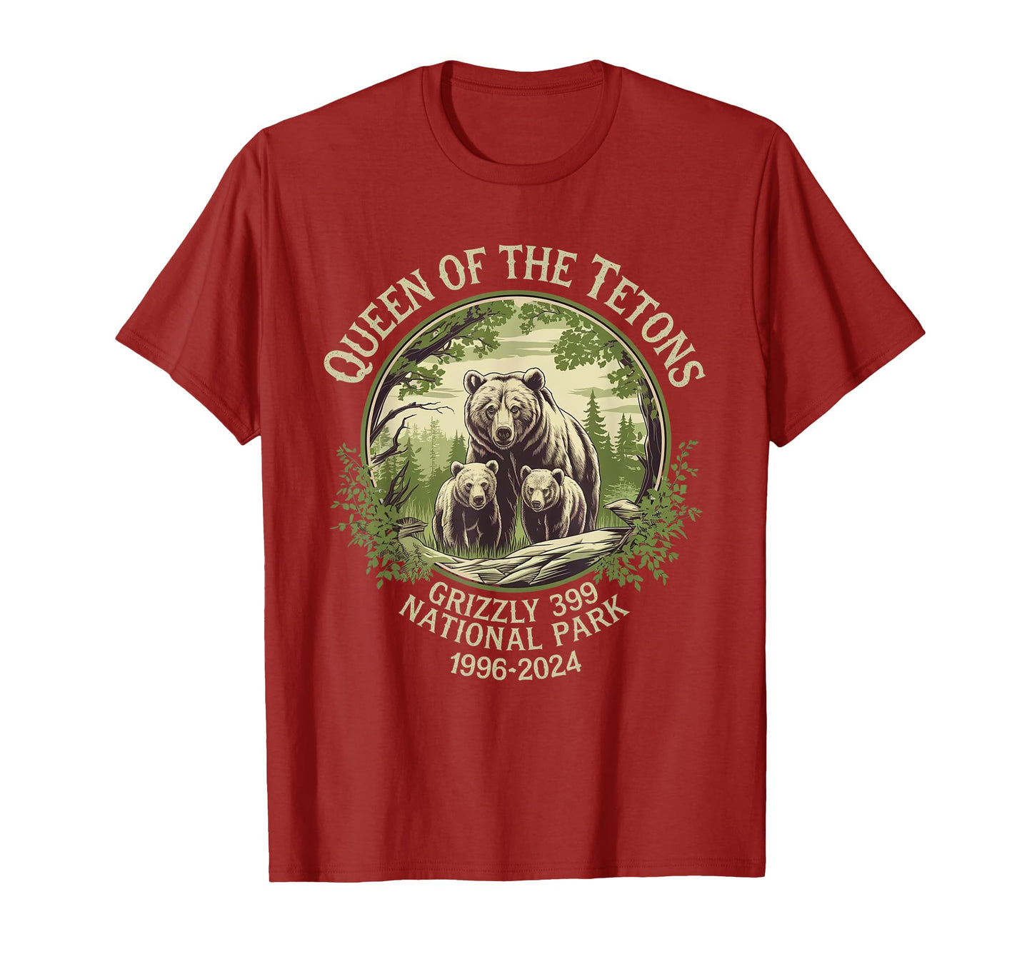 Queen Of The Tetons Grizzly 399 Wildlife Preserve 1996-2024 T-Shirt