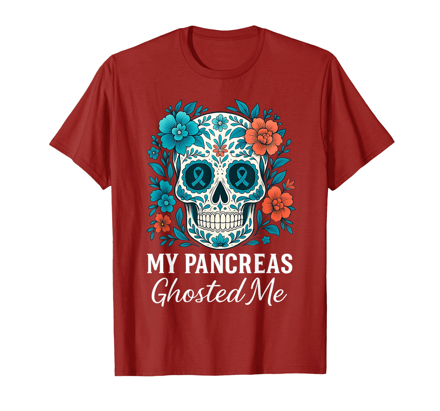 Funny Halloween Diabetes Awareness My Pancreas Ghosted Me T-Shirt