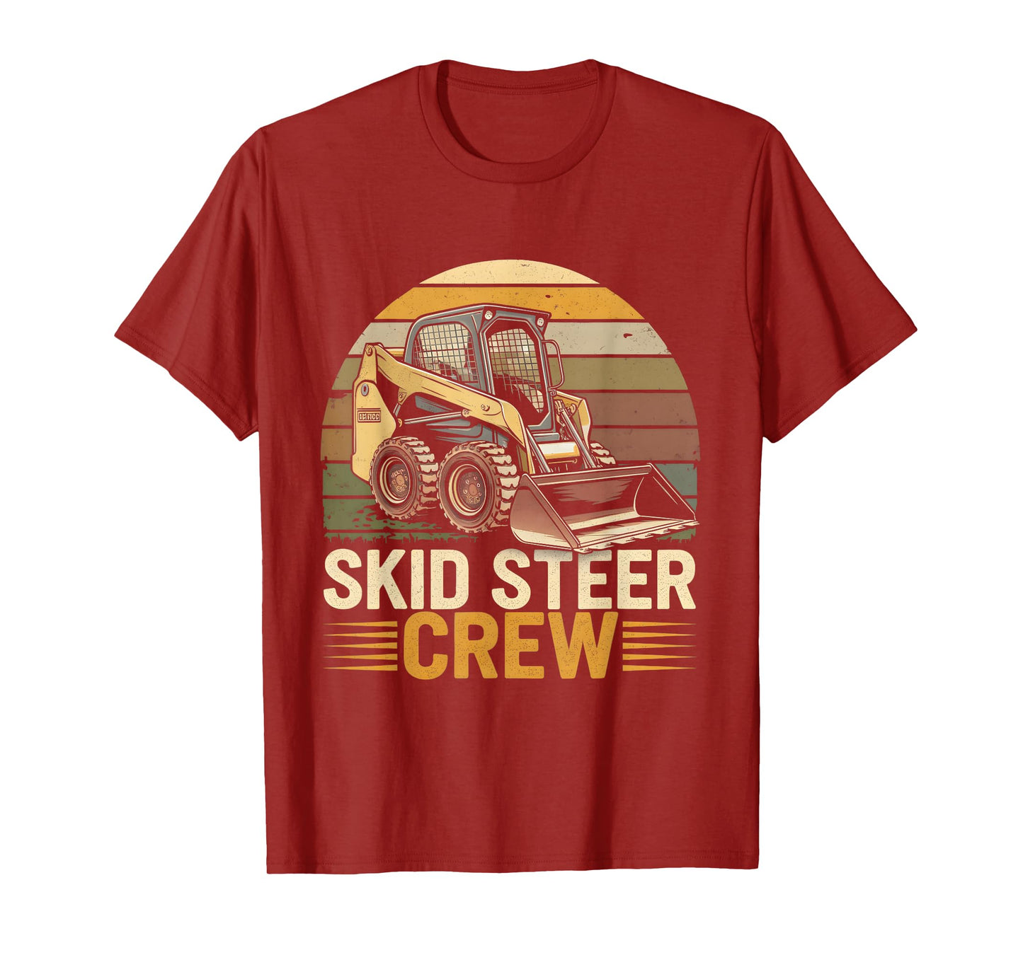 Retro Skid Steer Crew Vintage Heavy Equipment Operator T-Shirt