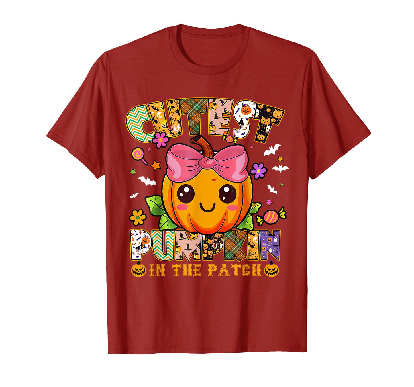 Coquette Cutest Pumpkin in The Patch Halloween Costume Girl T-Shirt