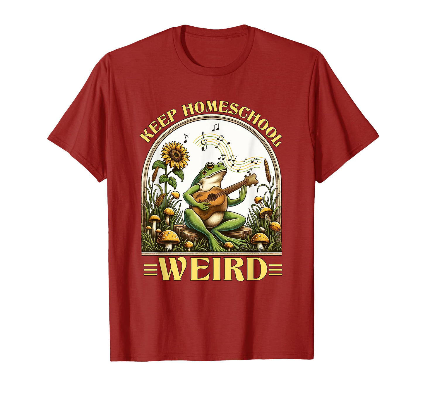Funny Homeschool Teaching Keep Homeschool Weird Frog Kids T-Shirt