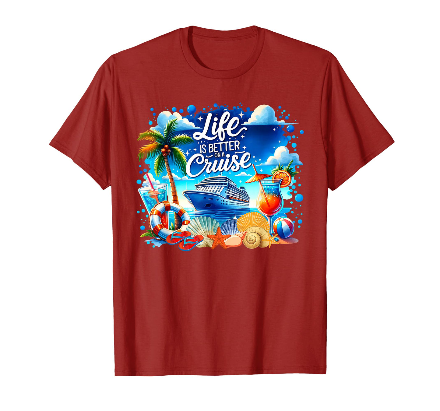 Life Is Better On A Cruise Hawaii Beach Life Summer Vacation T-Shirt