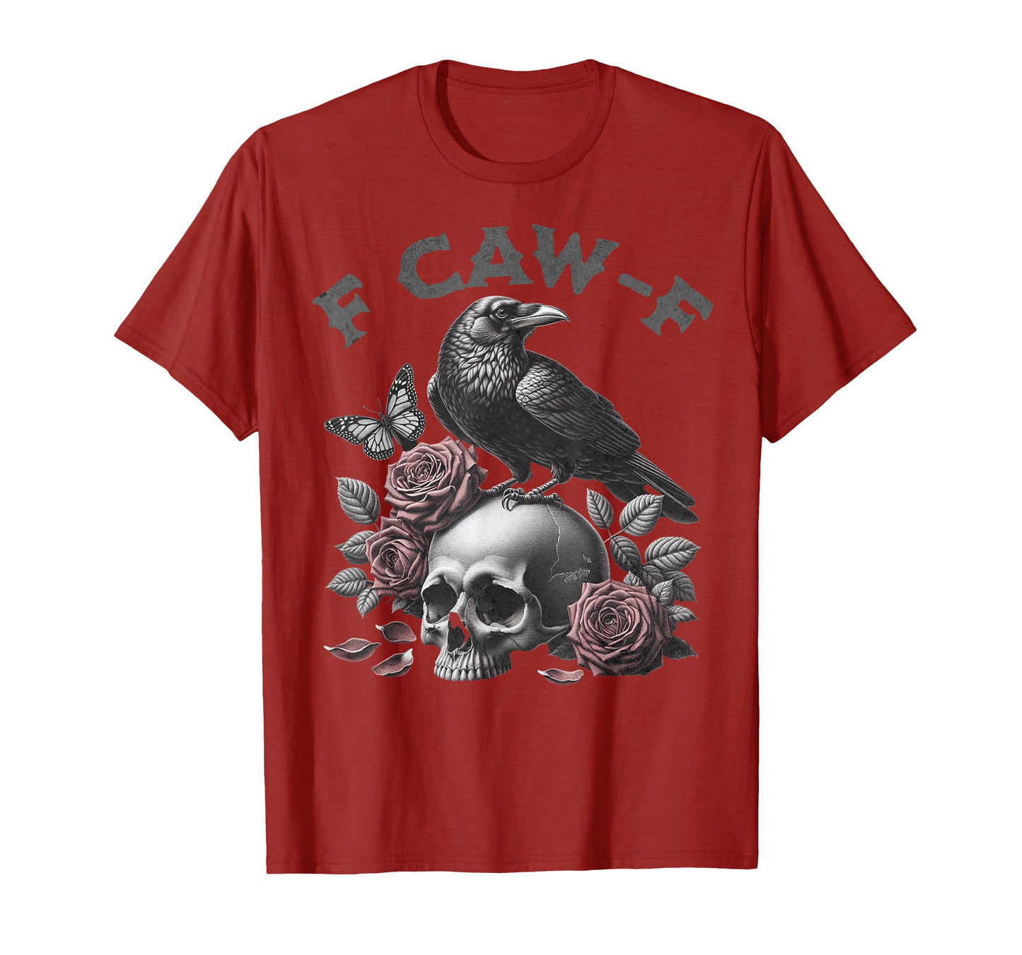 f-caw-f Crow Humorous Graphic T for Men Women T-Shirt