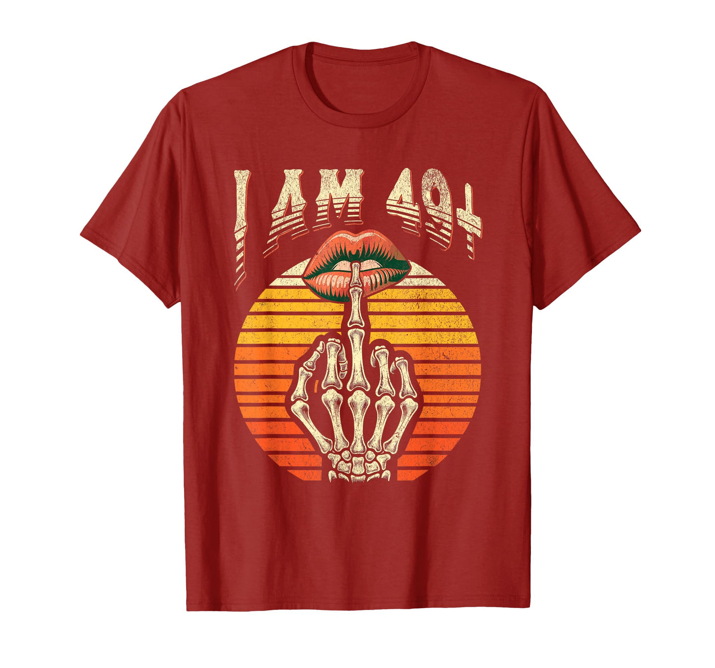 50th Birthday I Am 49 Plus 1 Middle Finger Vintage 49+1 T-Shirt