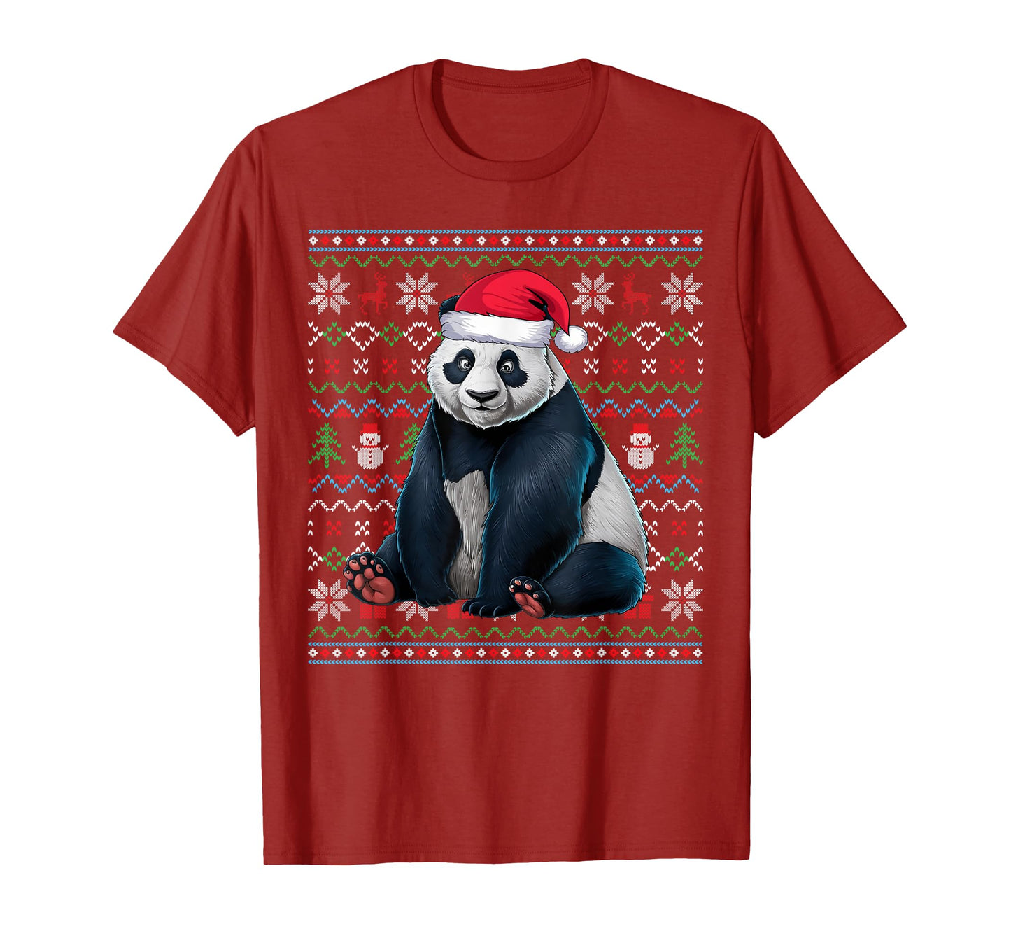 Ugly Panda Lovers Xmas Sweater Santa Christmas T-Shirt