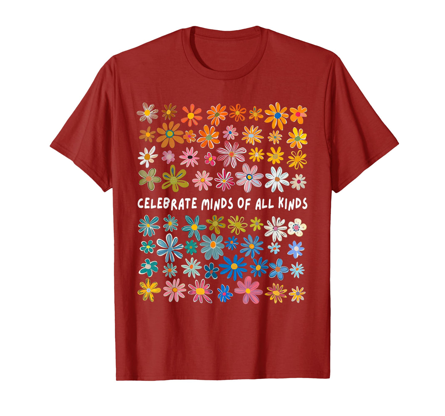 Autism Awareness Celebrate Minds Of All Kinds Wildflower T-Shirt