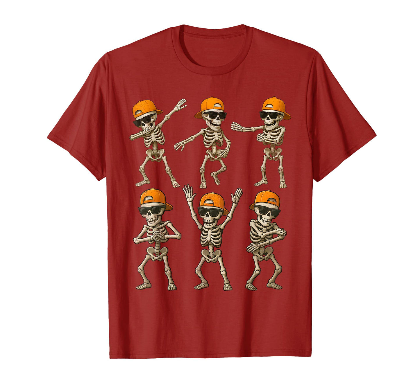 Funny Skeleton Dancing Crew Halloween Costume Boy Kids Mens T-Shirt