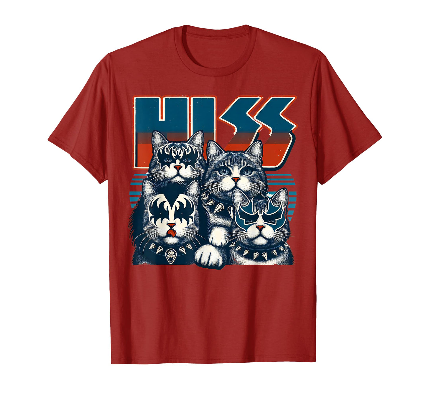 Cute Hiss Cats Rock Kittens Kitty Rocking Music Cat Lovers T-Shirt for Men Women Kids
