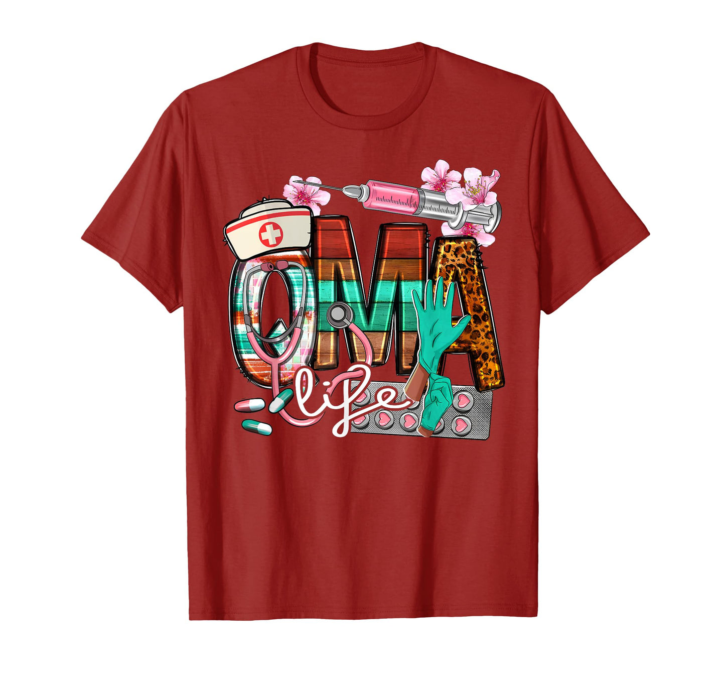 Qma Life Leopard Funny Qualified Medication Aide Nurse Day T-Shirt