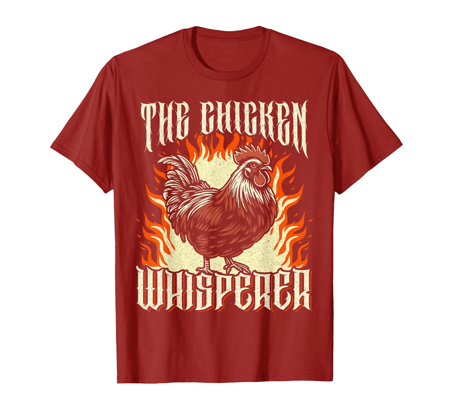 The Chicken Whisperer Funny Chicken Lover Farmer Heavy Metal T-Shirt
