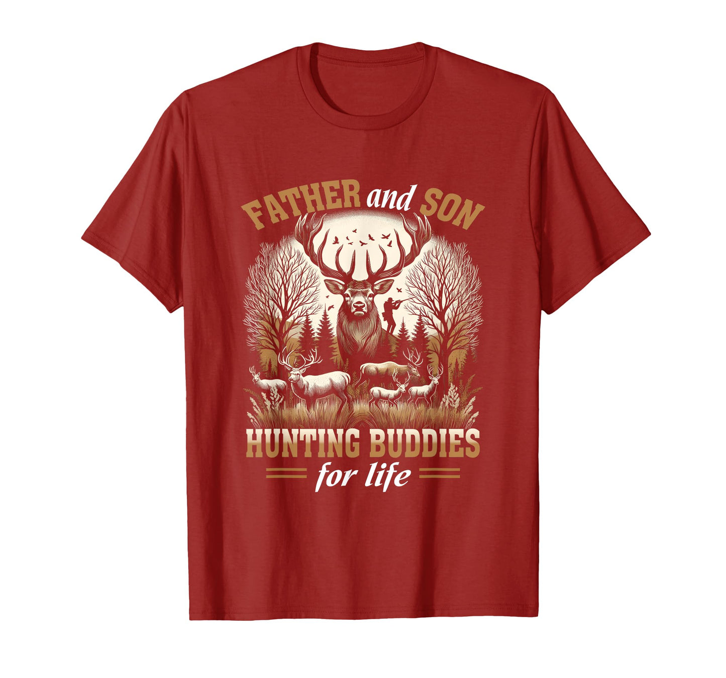 Father And Son Hunting Buddies For Life Hunter Husband Dad T-Shirt