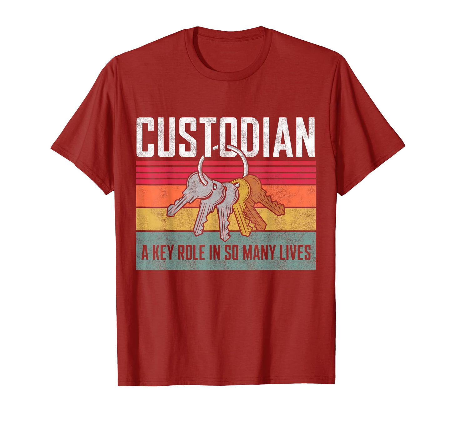 School Custodian Appreciation Day Janitor Keys For Men Women T-Shirt