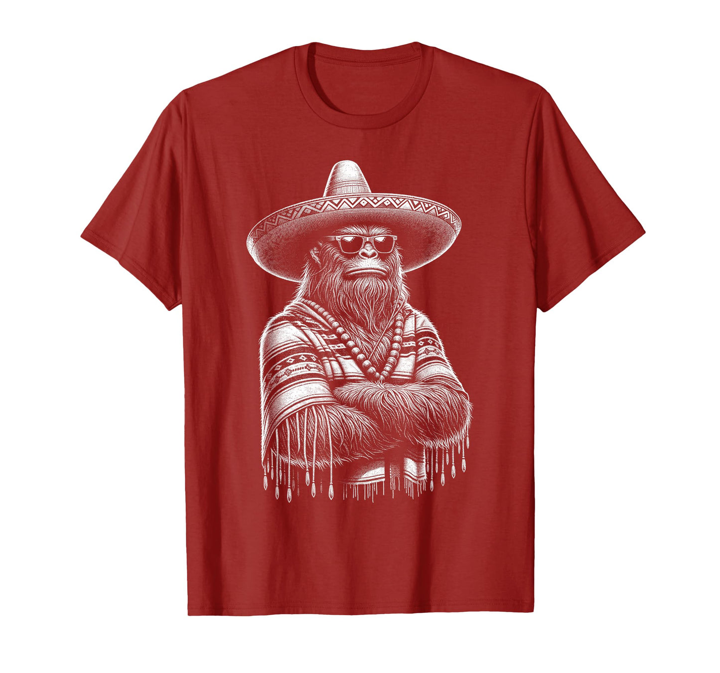 Bigfoot Sasquatch Funny Cryptid Senor Hairyoso Mexican T-Shirt