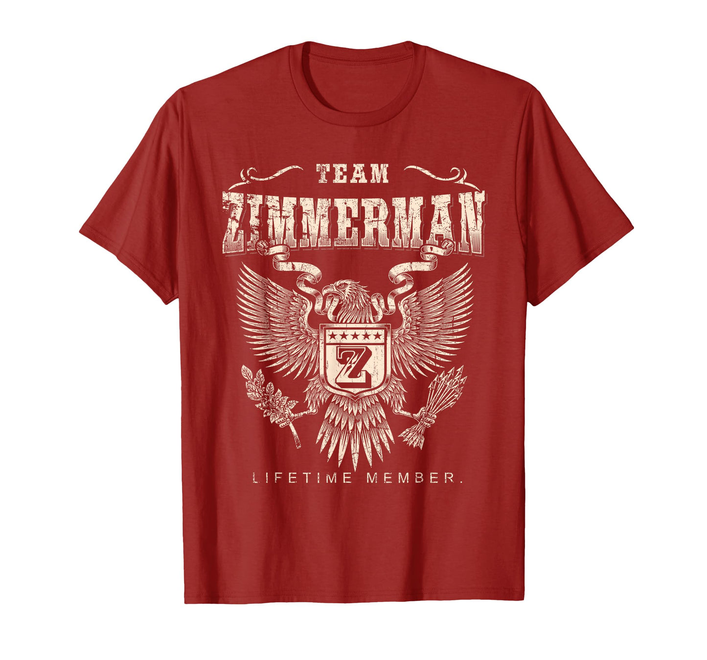 Team Zimmerman Family Name Lifetime Member T-Shirt