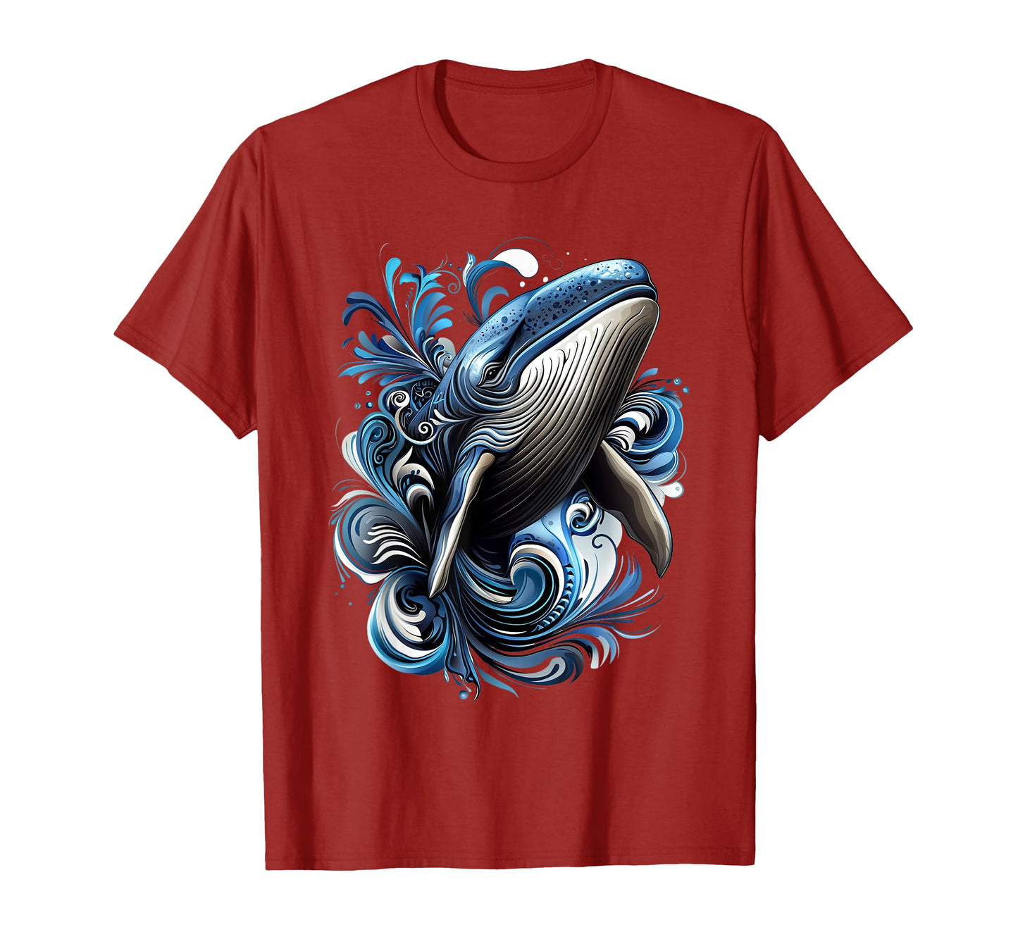 Blue Whale Wildlife Nature Colorful Blue Whale T-Shirt