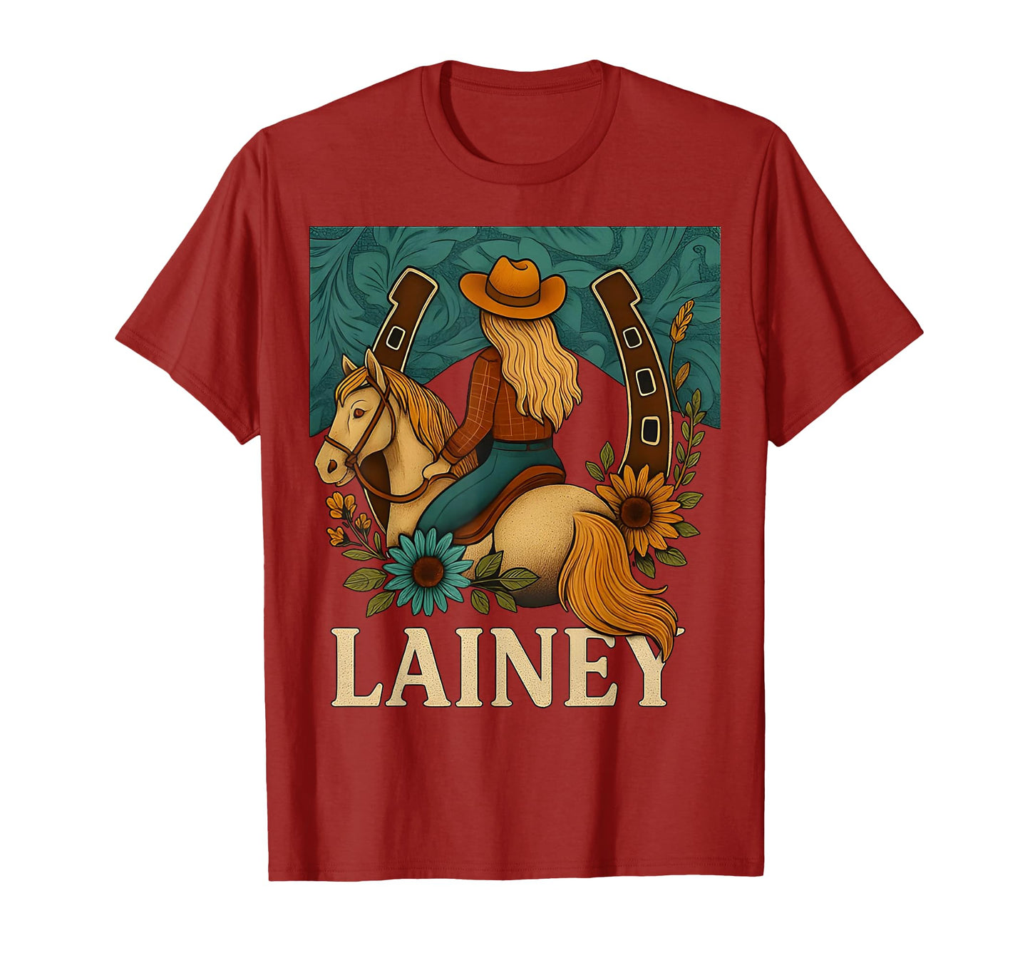 Lainey Vintage Western Cowgirl Gift for Men Women Kid Girl T-Shirt