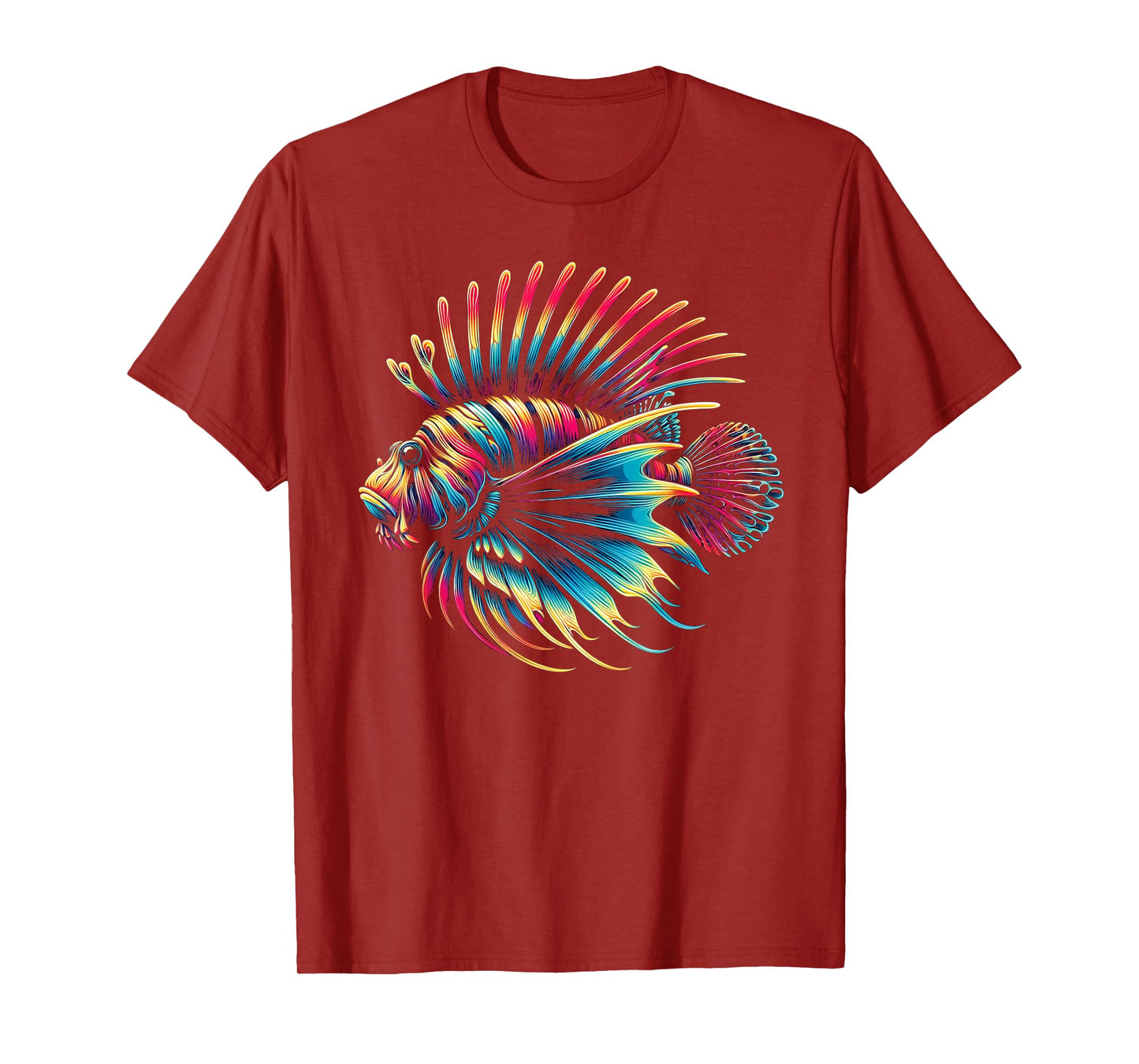 Lionfish Watercolor Art Lion Fish Lover T-Shirt