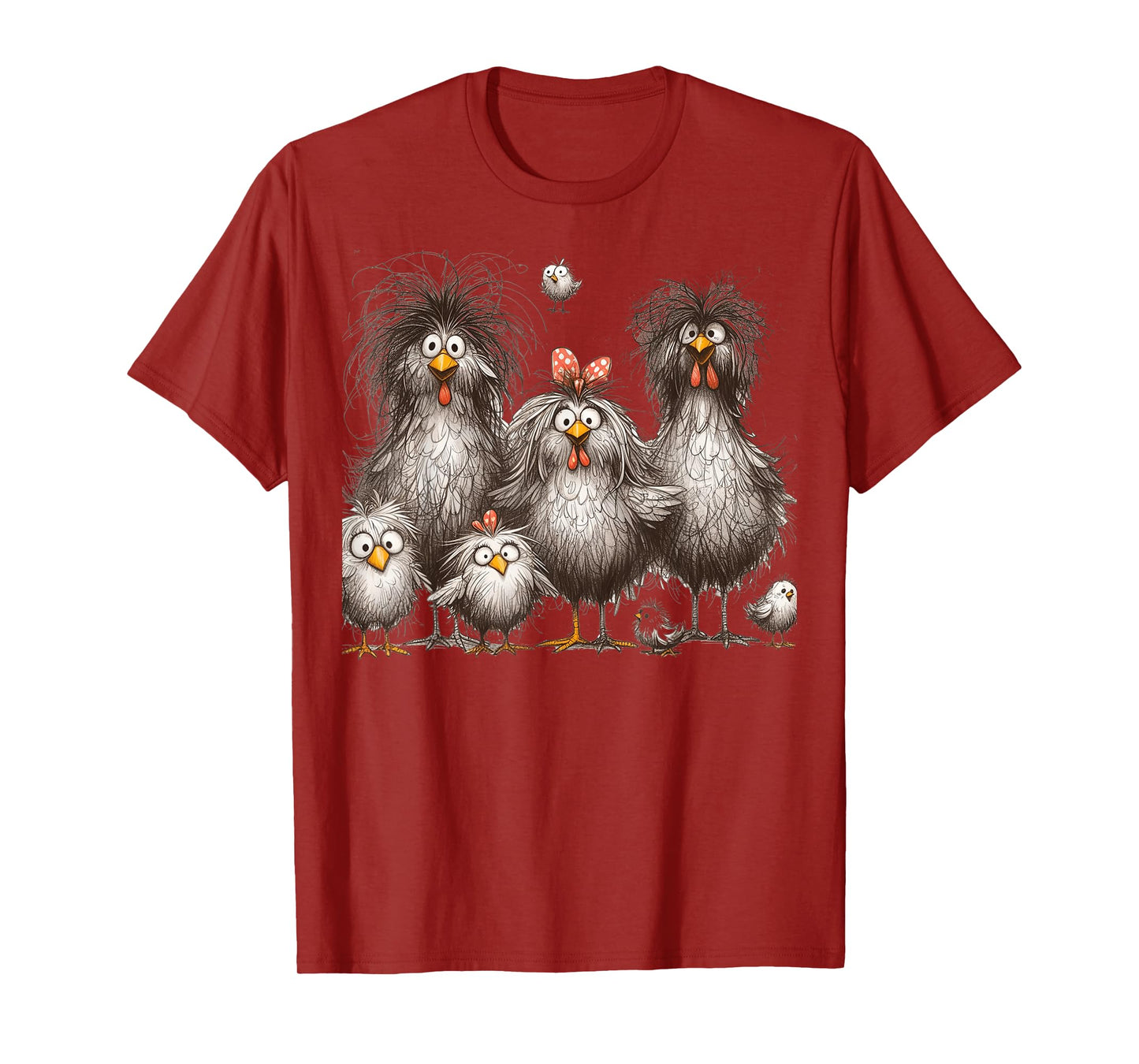Eagerlys Colorful Funny Chicken Art,for Men Women Kids T-Shirt