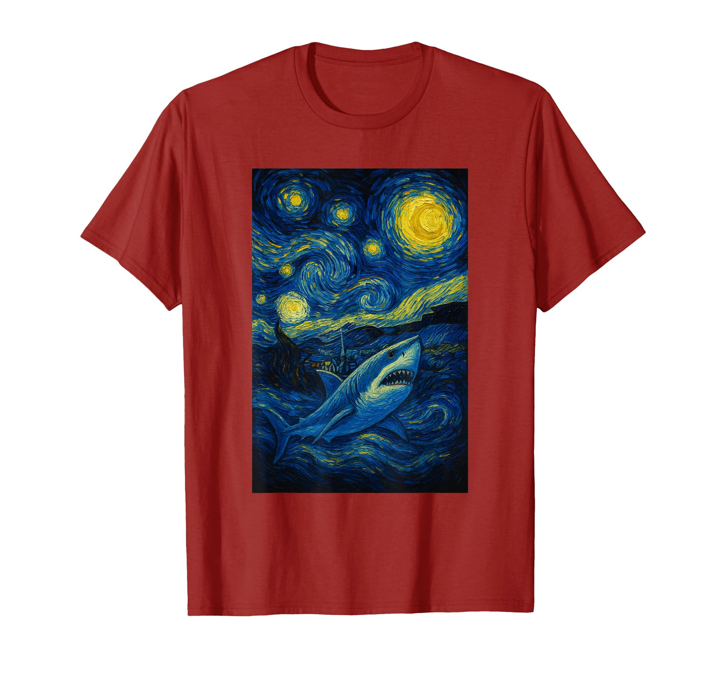Starry Night Shark - Wildlife Sea Lover Marine Biology T-Shirt