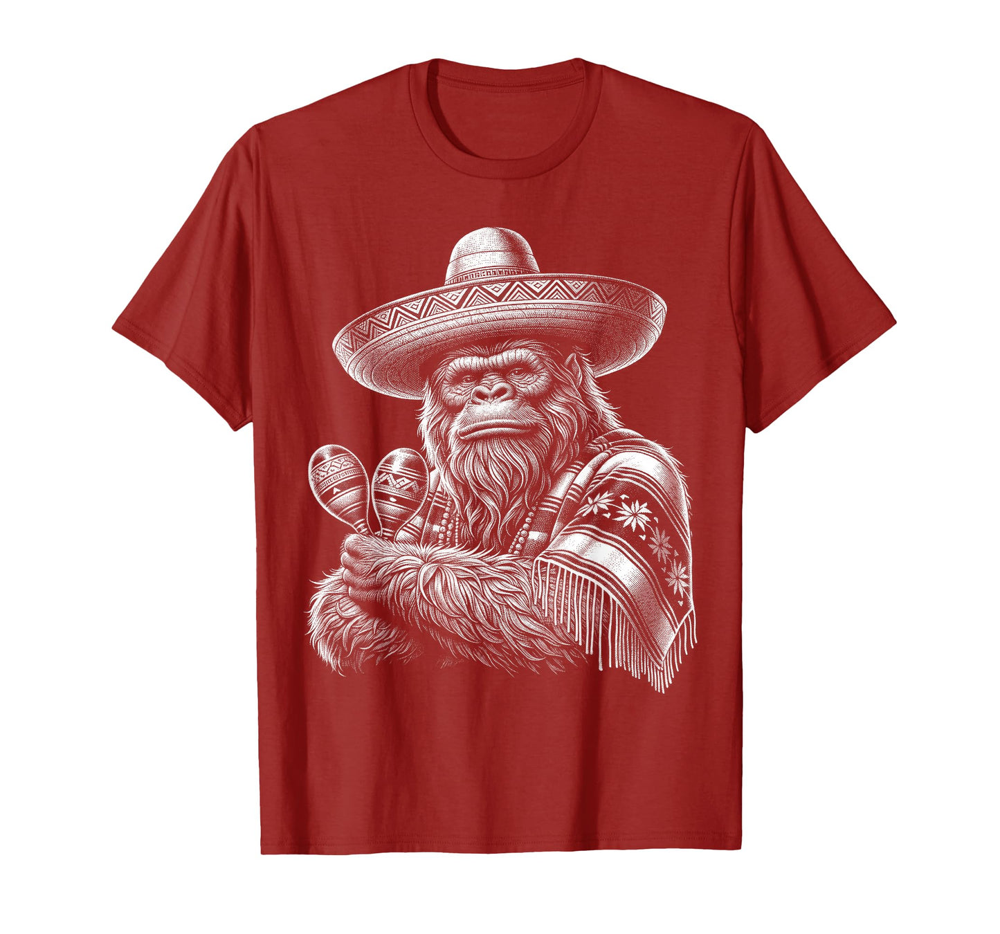 Bigfoot Sasquatch Funny Cryptid Senor Hairyoso Mexican T-Shirt