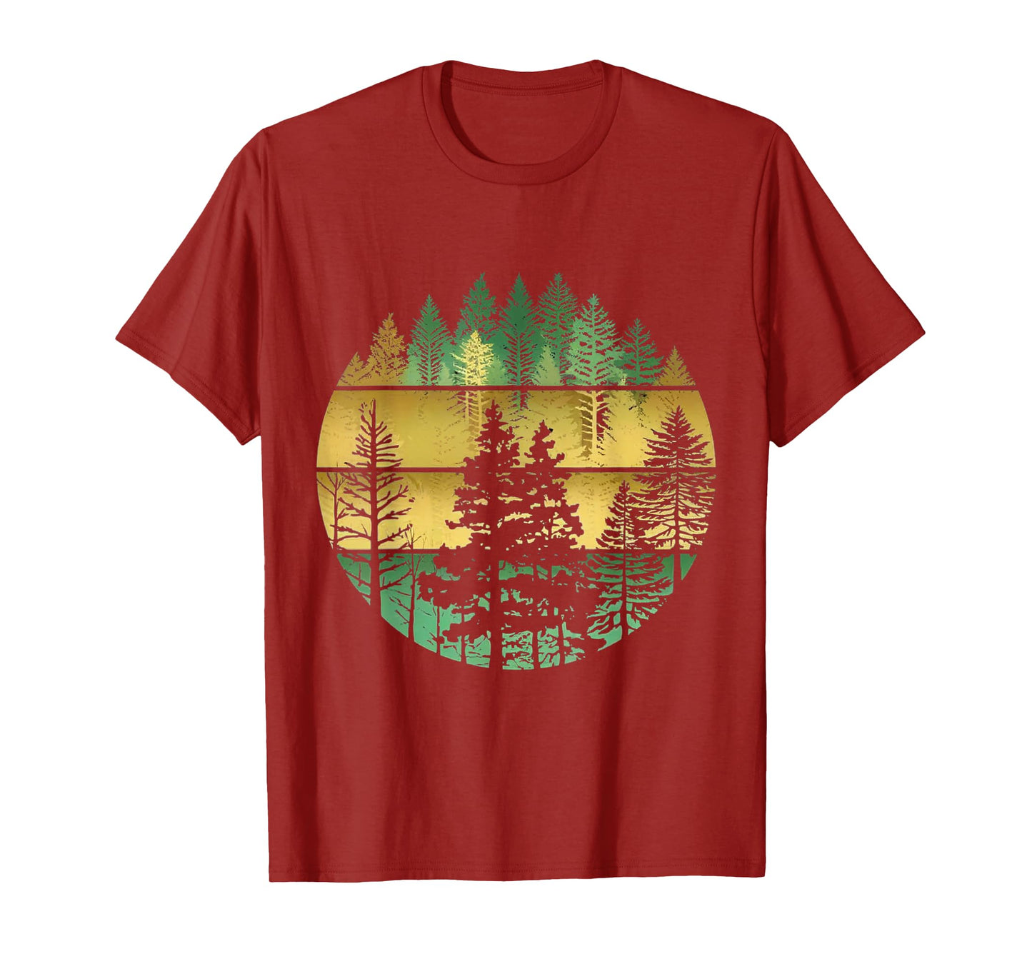 Vintage Wildlife Trees Outdoors Nature Retro Forest Apparel T-Shirt